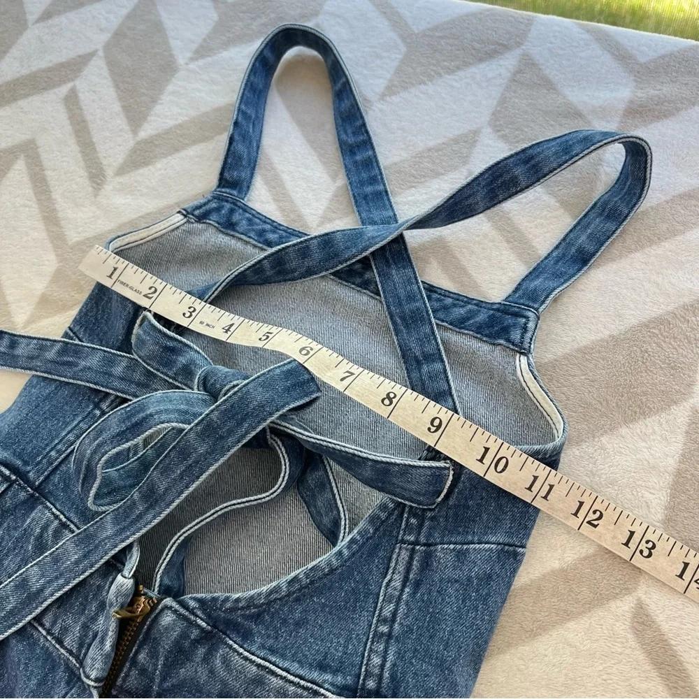 Madewell Tie-Back Denim‎ Jumpsuit size XXS Women’s Coveralls